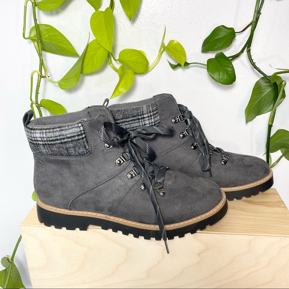 Sonoma ortholite Eco faux suede combat boots